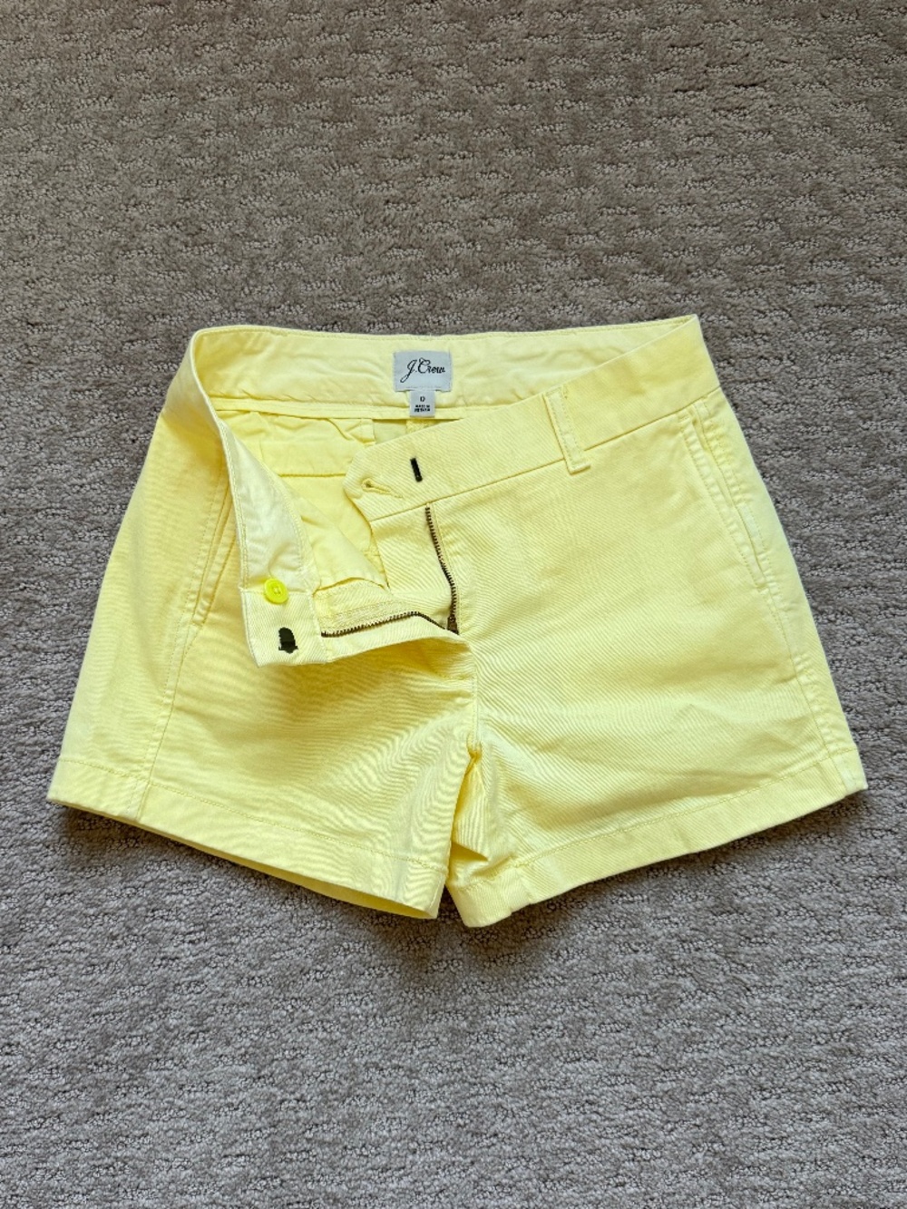 J crew yellow shorts
